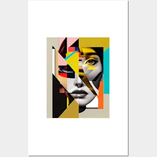 Abstract woman in pop-art style portait Posters and Art